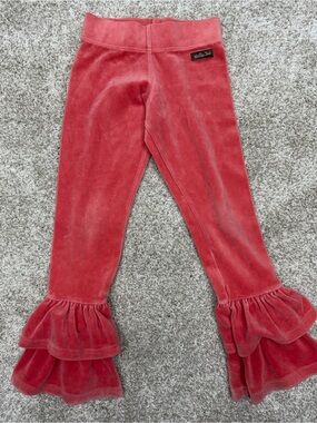 Matilda Jane Secret Fields Party Velour Double Ruffle Hem Pants Size 8